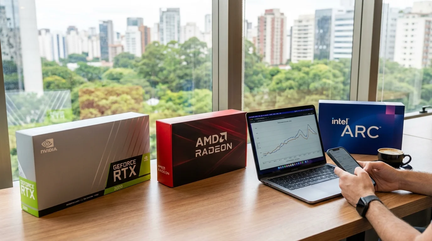RTX, Radeon ou Intel Arc: qual placa de vídeo tem o melhor custo por FPS em 2026?