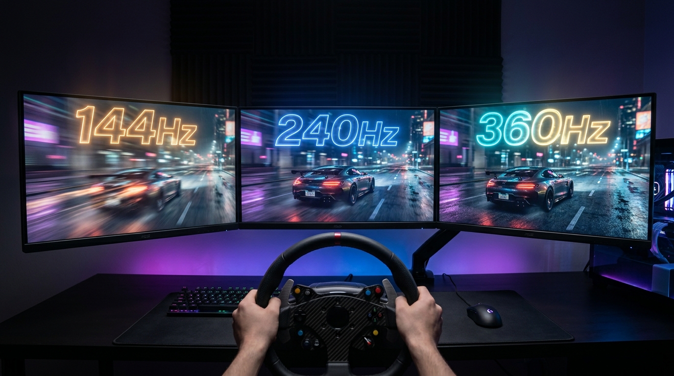 Monitor de 144 Hz, 240 Hz ou 360 Hz: qual realmente melhora a experiência nos jogos?